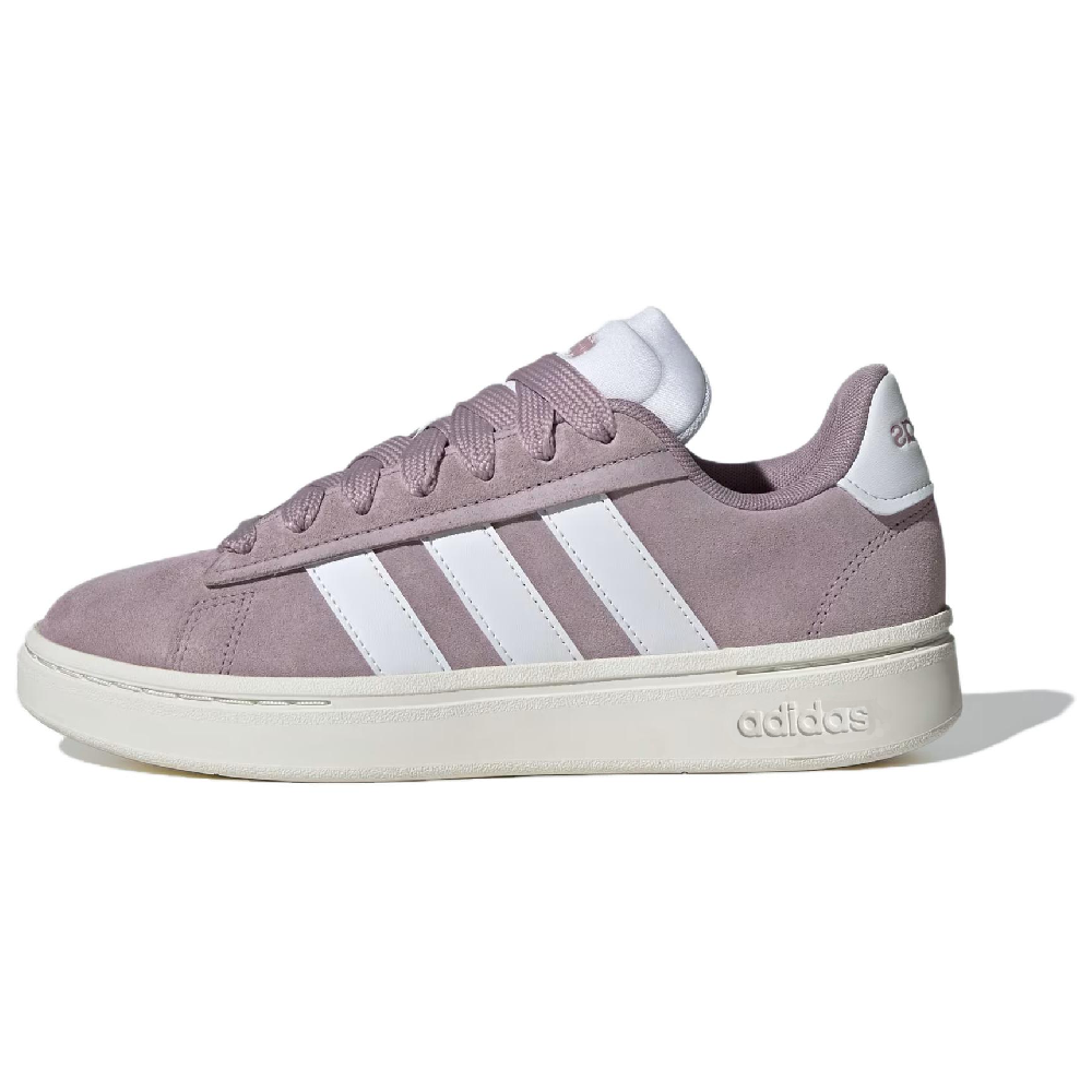 Adidas GRAND COURT ALPHA Anti Slip Wear Resistant Low Top Skateboard Shoes Women's Purple Gray