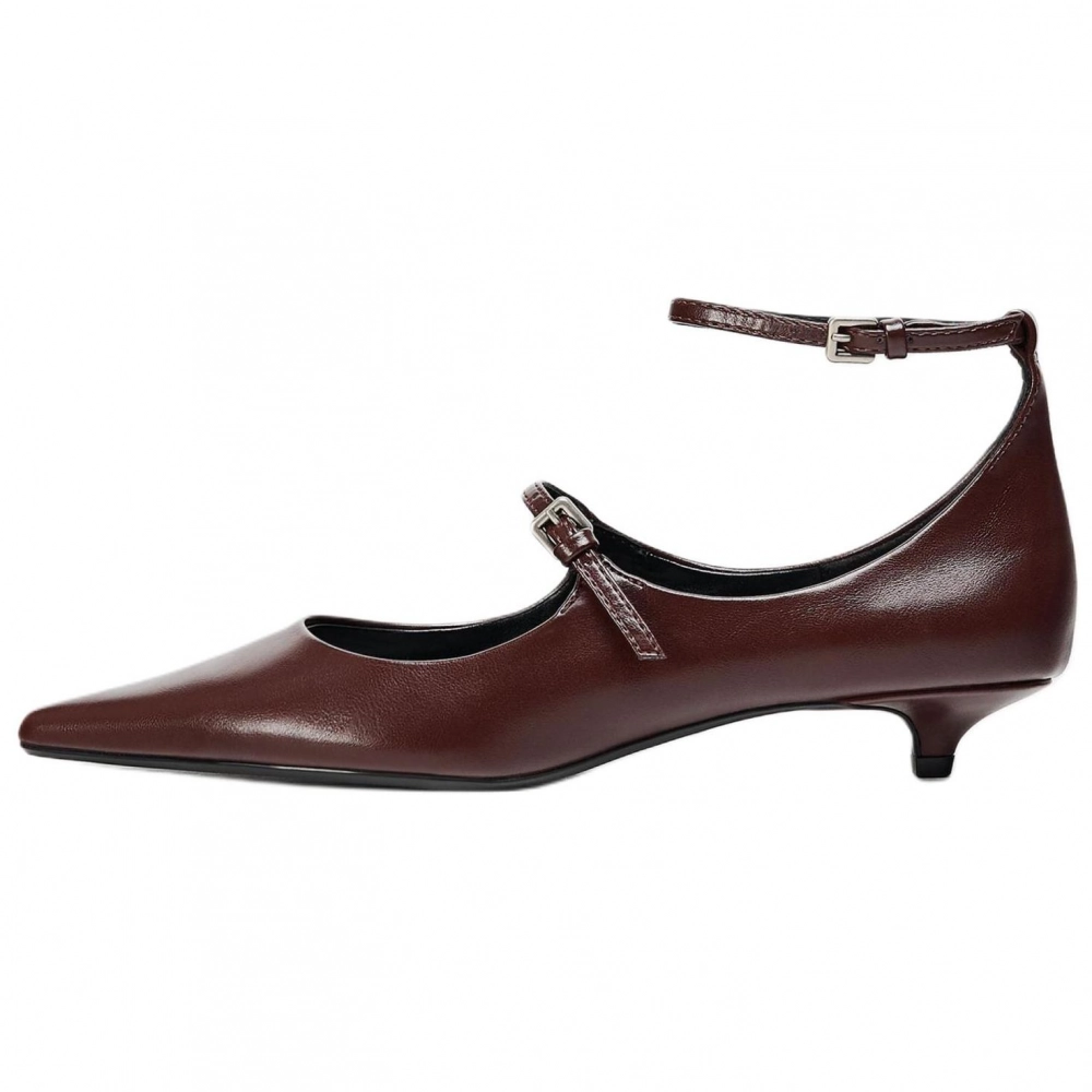 ZARA Mary Jane Shoes Women's Dark Red Color