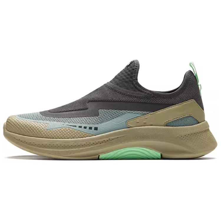 Anta Cushioning Wear-Resistant Low-Top Casual Shoes Men's Black Blue Green
