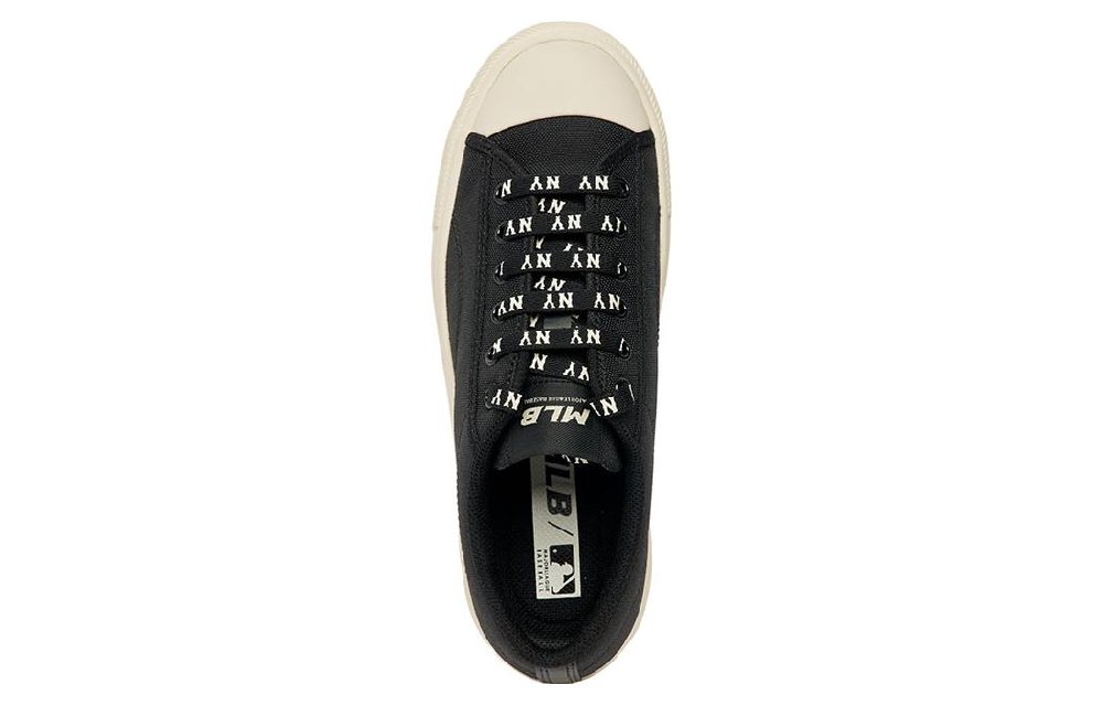 MLB Playball Wear-Resistant Low-Top Canvas Shoes Unisex Black Beige