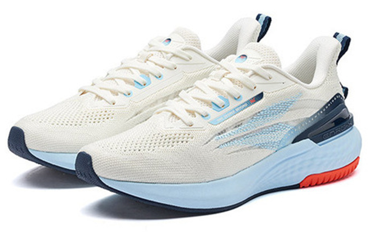 361° E-Strengthening Lightweight Cushioning Low-Top Running Shoes Men's White Blue
