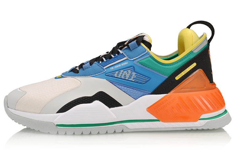 LiNing 001 T2000 Slip Resistant, Abrasion Resistant, Lightweight Low Top Sports Casual Shoes Men's Gray Blue Black