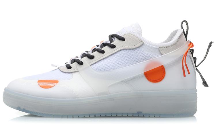 LiNing CF COUNTERFLOW Tracing Slip Resistant, Abrasion Resistant, Lightweight Low Top Skateboard Shoes Men's White