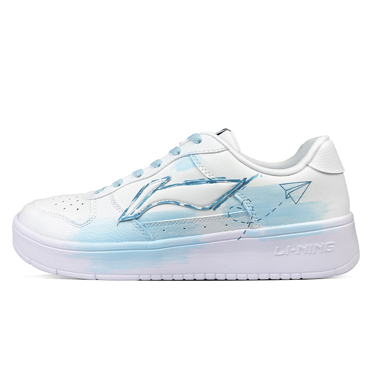 LINING Pontoon Boats Skateboard Shoes Men Low-Top Blue White