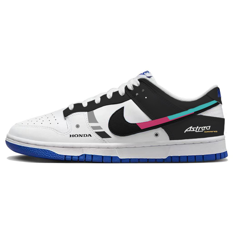 Nike Dunk Slip-Resistant Low-Top Skateboard Shoes Men's Blue White