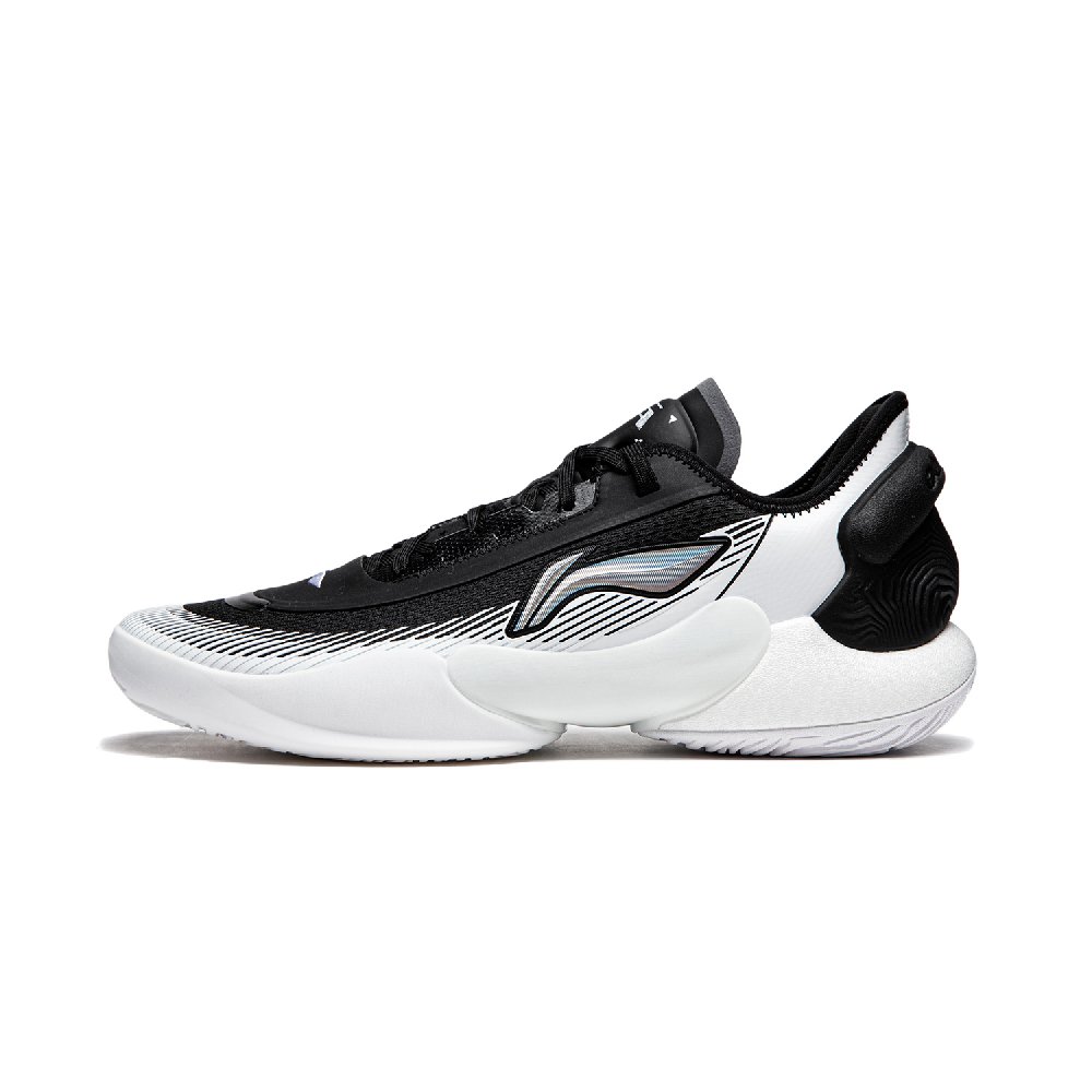 LINING Yushuai 18 V2 Basketball Shoes Men Low-Top Black White
