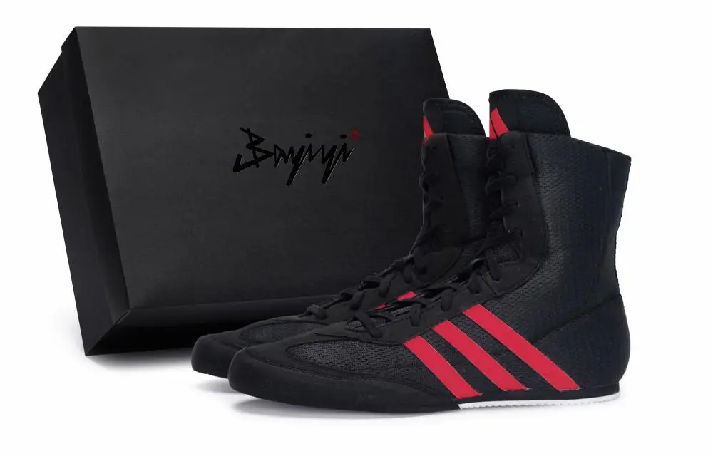 Adidas Box Hog 2.0 811 Manufacturing, Galaxy Roaming Red Anti Slip Wear Resistant High Top Training Shoes Unisex Black