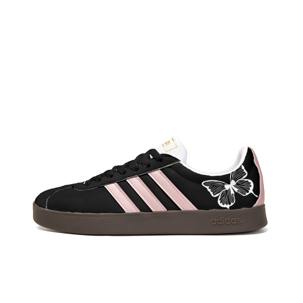 Adidas Neo VL Court 2.0 Anti-Slip Wear-Resistant Low-Top Skateboard Shoes Unisex Black