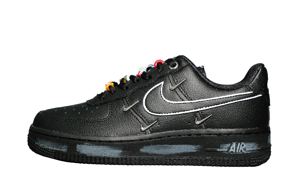 Nike Air Force 1 Abrasion Resistant Low Top Skateboard Shoes Women's Black