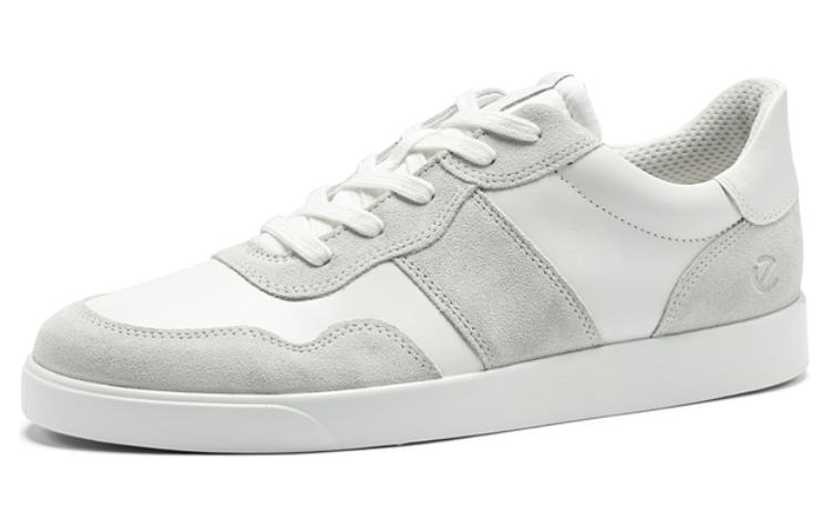 Ecco Low-Top Skateboard Shoes Men's Gray White