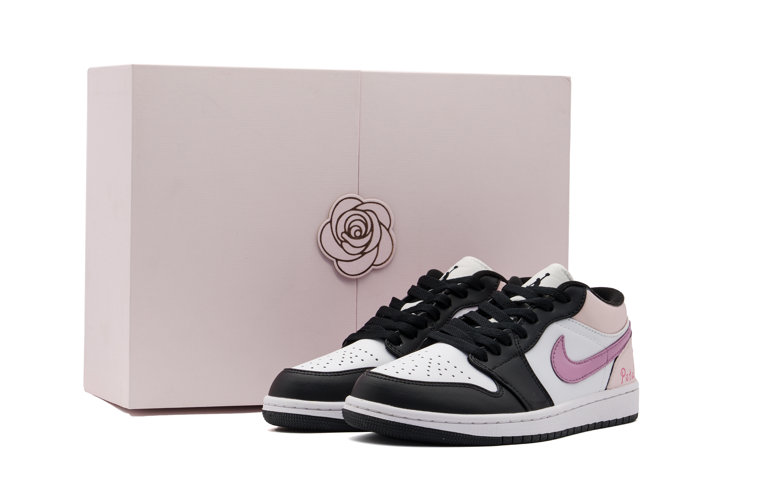 Jordan Air Jordan 1 Abrasion Resistant Low top Vintage Basketball Shoes Women's Raspberry Pink