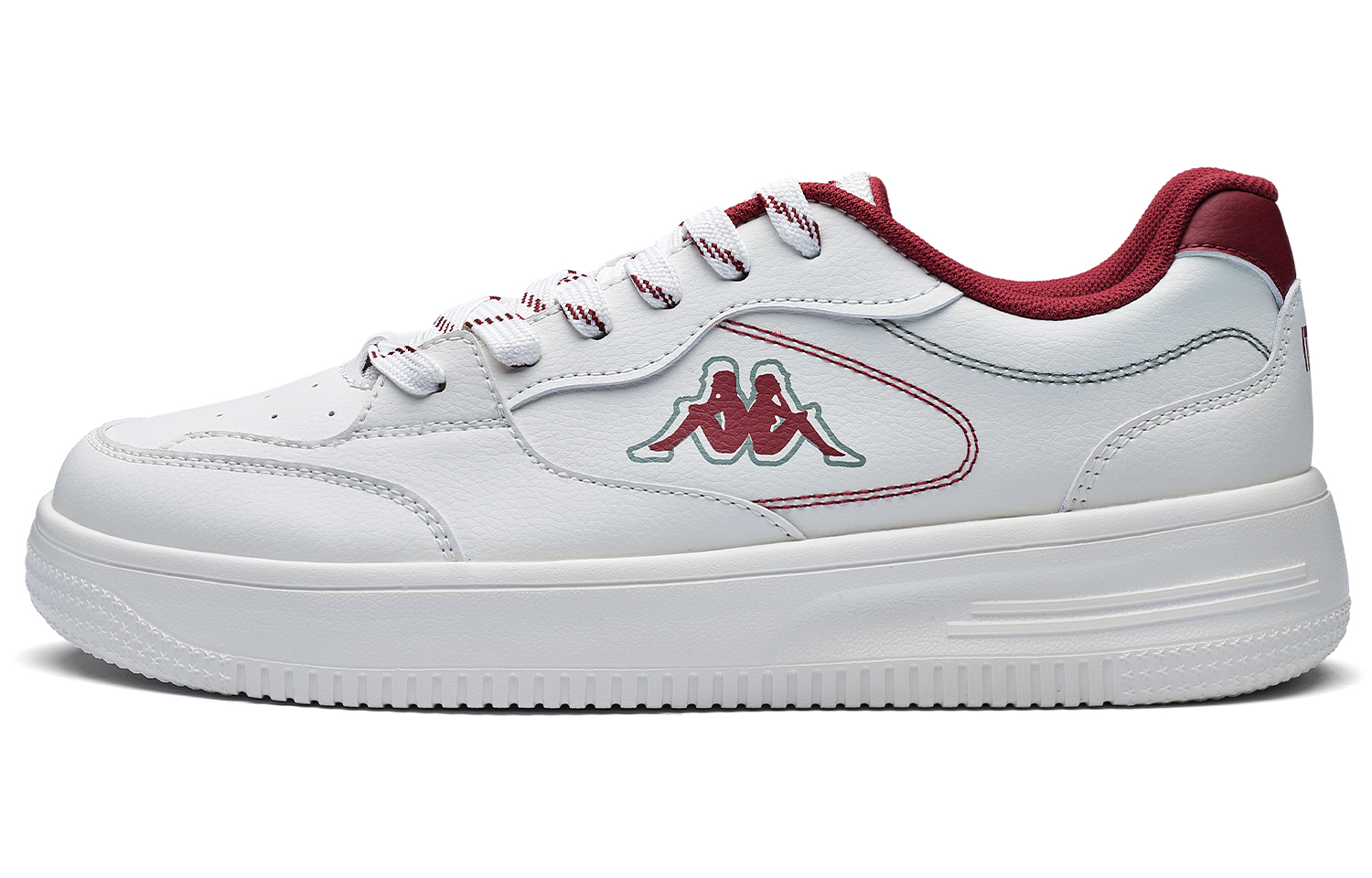 Kappa Back to Back Slip Resistant Cushioning Abrasion Resistant Low Top Skateboard Shoes Unisex Red White