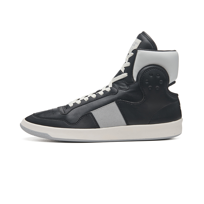 EQLZ EQUALIZER Vintage Basketball Shoes Unisex High Top Mixed Concrete Black