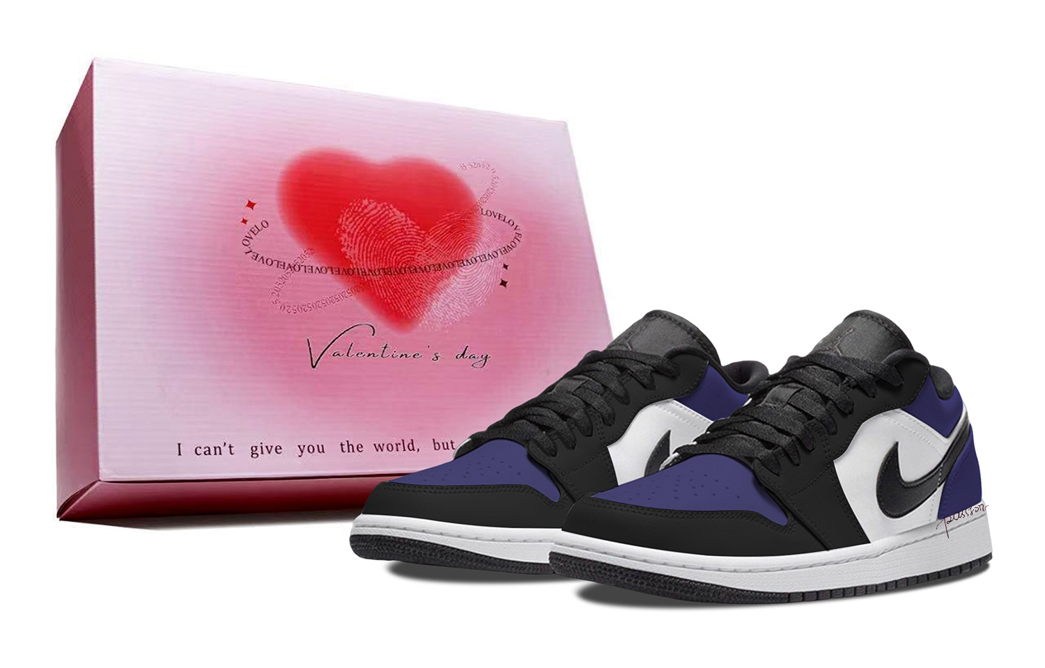 Jordan Air Jordan 1 Reverse, Favor Abrasion Resistant Low top Vintage Basketball Shoes Unisex Black Purple
