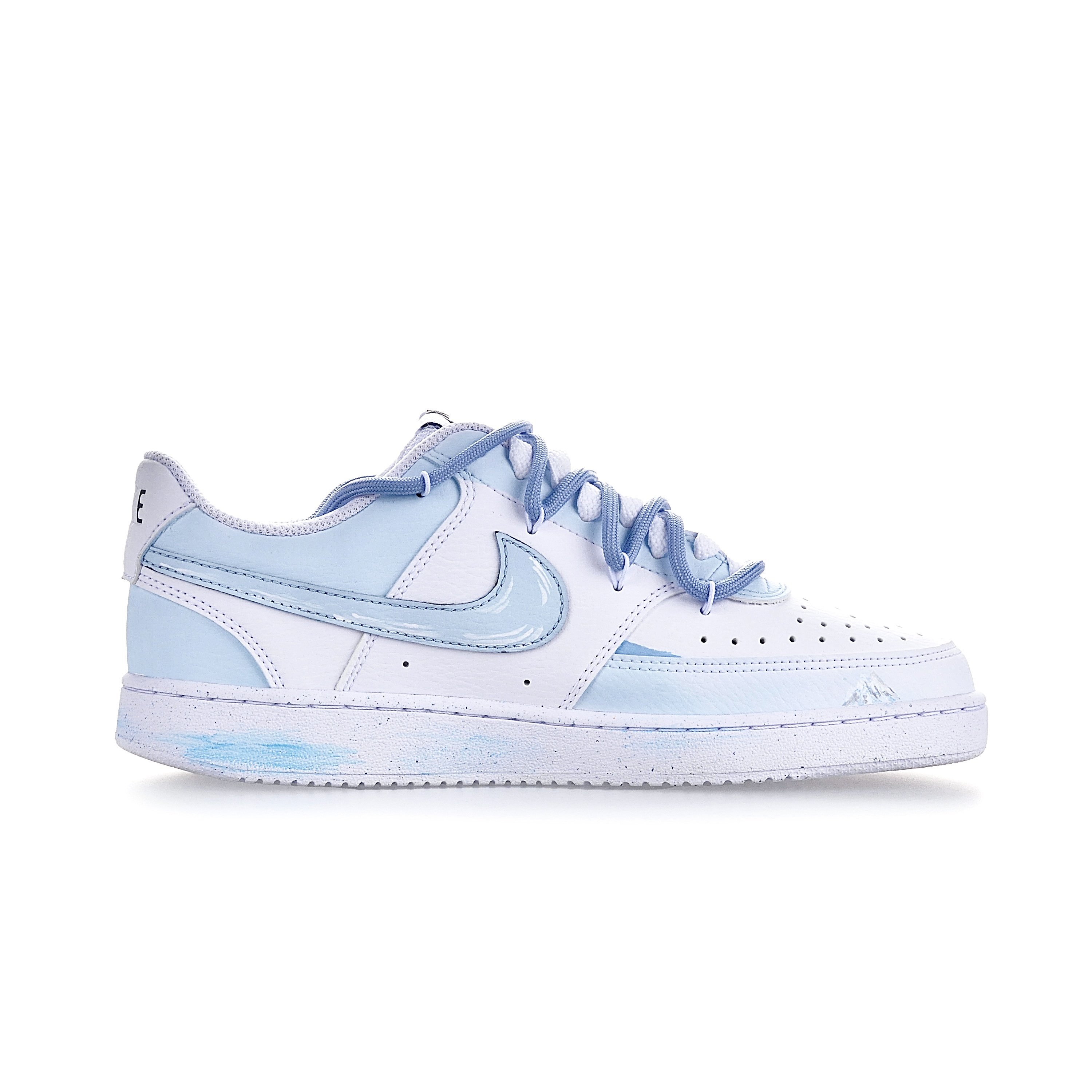 Nike Court Vision 1 Ice Blue Snowfield Hey!u! Anti-Slip Wear-Resistant Low-Top Skateboard Shoes Men's White Blue купить в интернет-магазине Yoocart с быстрой доставкой по России.