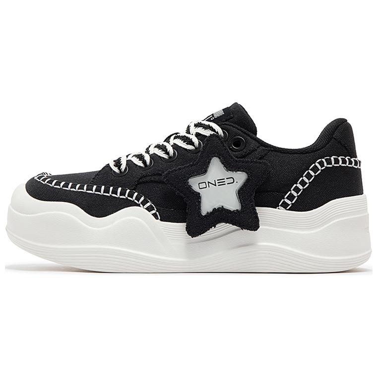361° Anti-Slip Wear-Resistant Low-Top Skateboard Shoes Women's Black White
