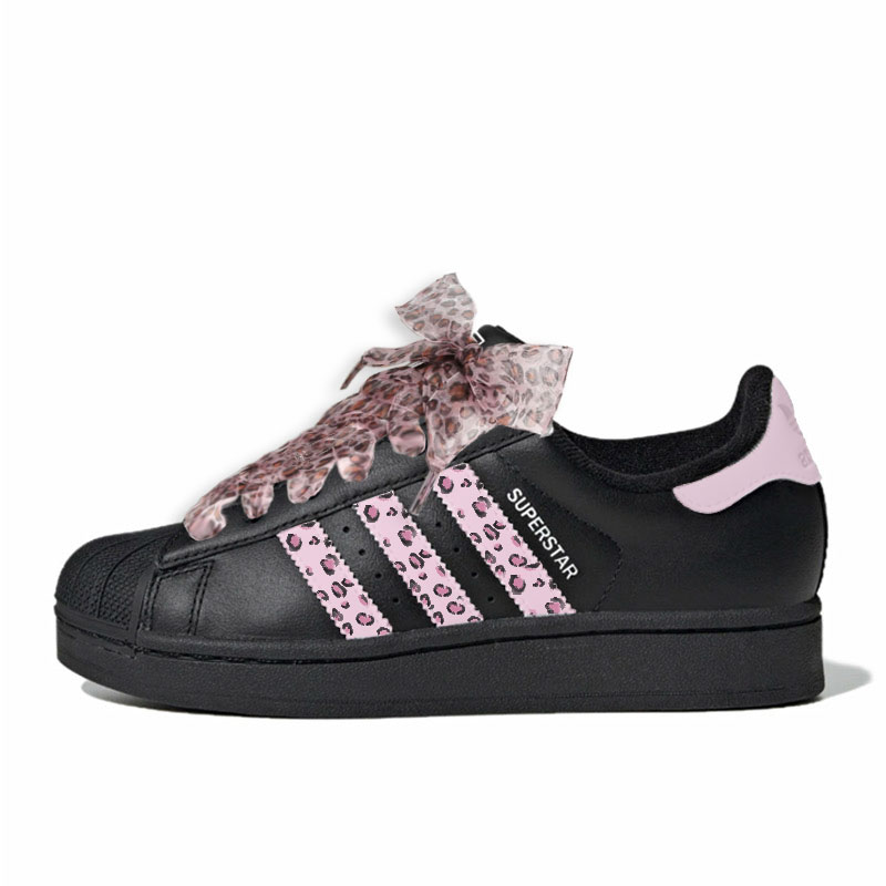 Adidas Originals Superstar 2 Skateboard Shoes Women's Low Top Black Silver