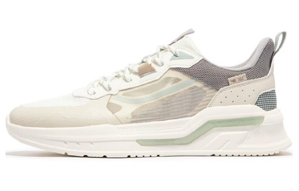 361° Cushioning Wear-Resistant Low-Top Running Shoes Men's Ecru