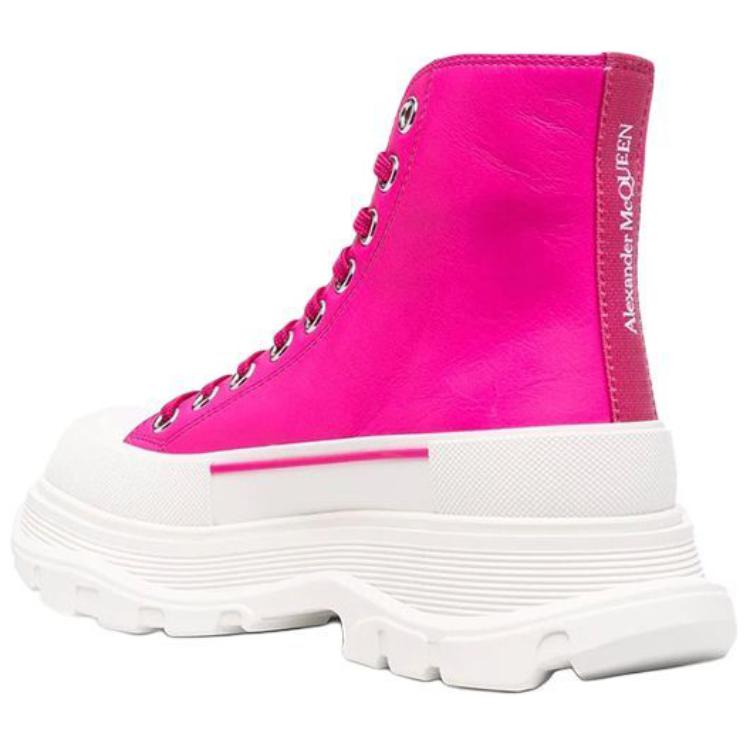Alexander McQueen Leather Tread Slick Boot Pink White Women's купить в интернет-магазине Yoocart с быстрой доставкой по России.