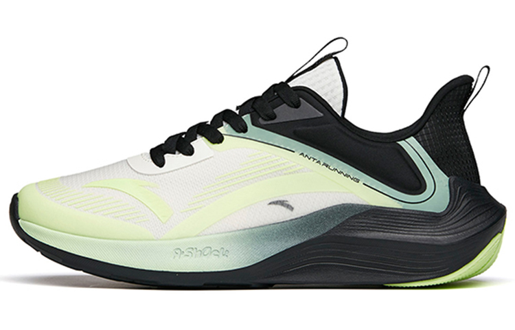 Anta DuCi1 Anti Slip And Wear Resistant Breathable Low Top Sprint Running Shoes Men's White Green Black