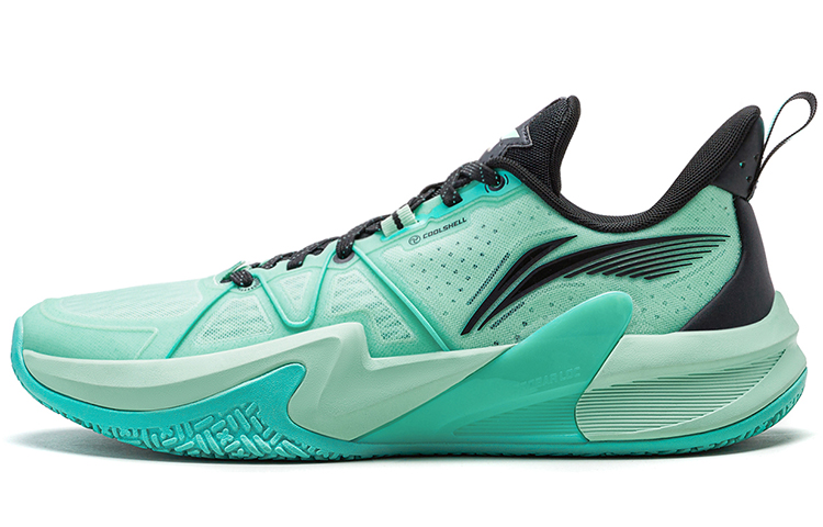 LiNing Speed 1.5 Cushioning, Abrasion Resistant, And Resilient Properties Low Top Basketball Shoes Men's Green Black