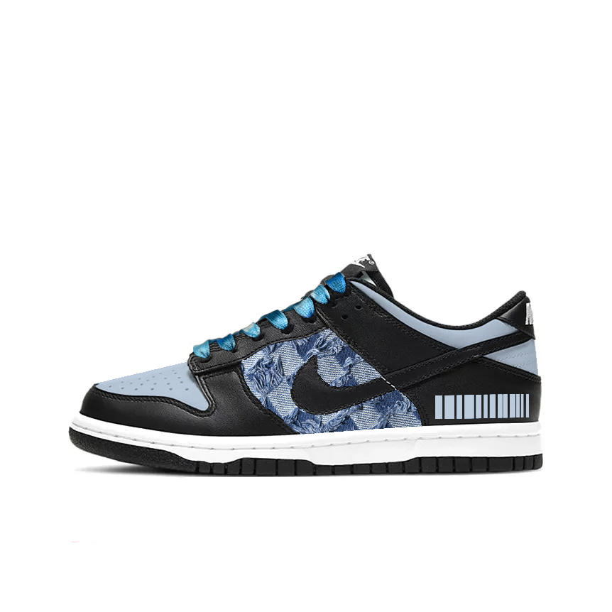 Nike Dunk Denim Slip Resistant, Abrasion Resistant, Lightweight Low Top Skateboard Shoes Men's Steel Blue