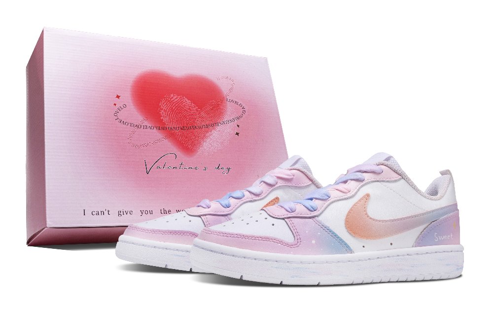 Nike Court Borough 2 Sweetheart Honey Low Top Skateboard Shoes Women's Pink Purple