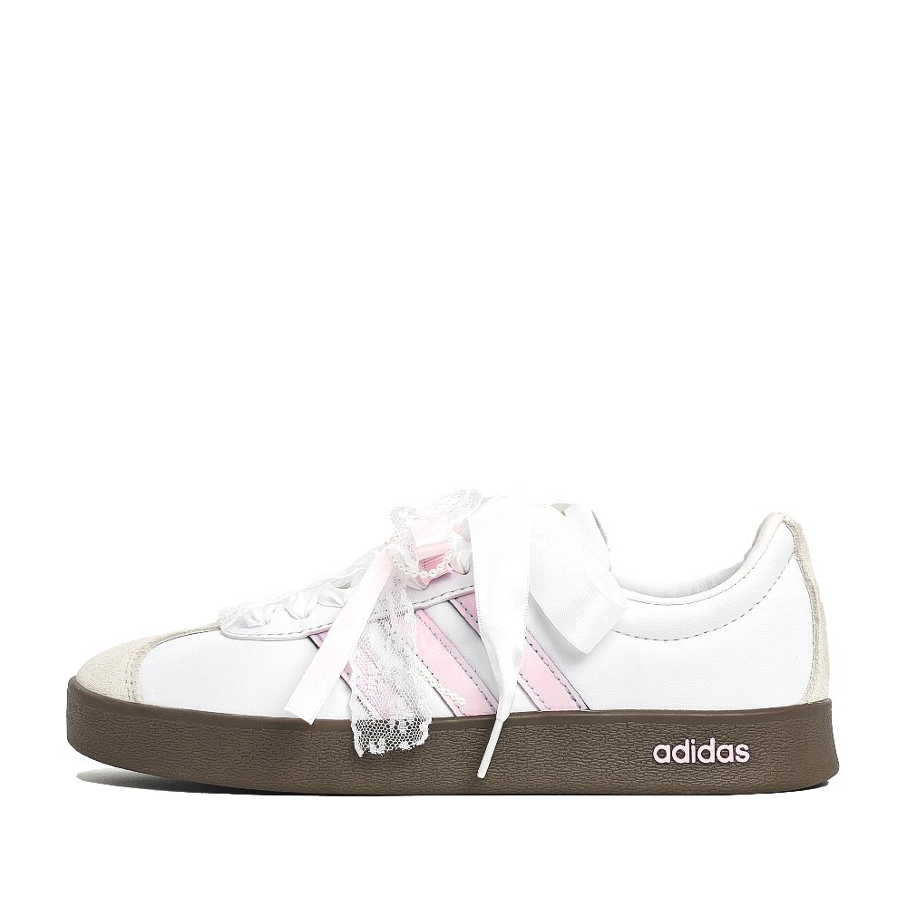 Adidas VL COURT 2.0 Fresh Look Girlish Low top Skateboard Shoes Unisex Pink White