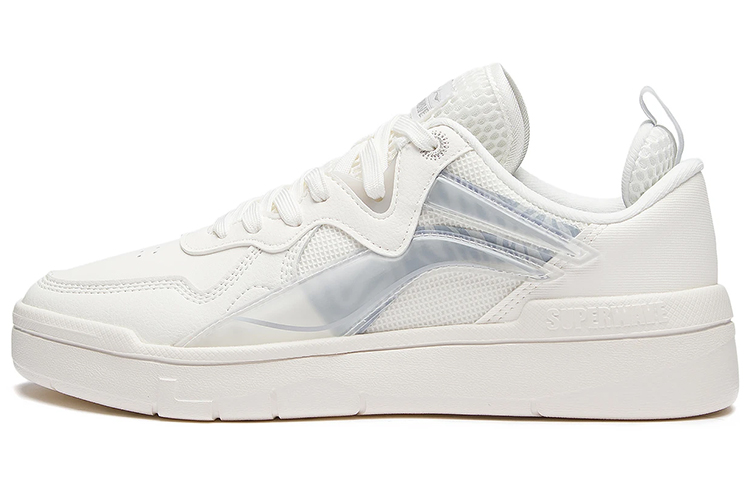 LiNing Wave Lite Low-Top Skateboard Shoes Women's White Gray