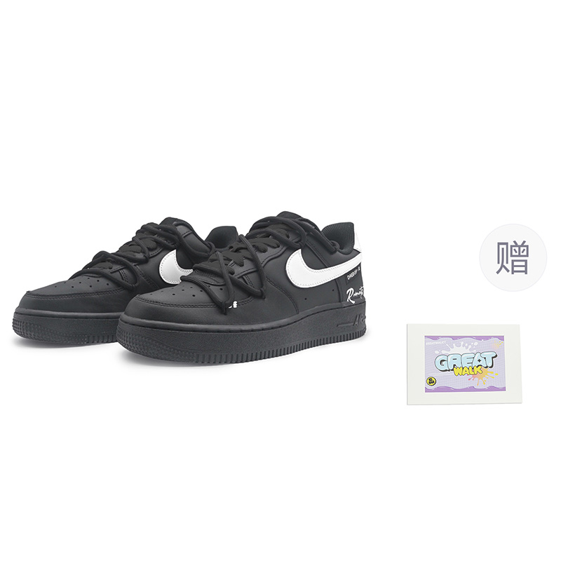 Nike Air Force 1 Low Top Skateboard Shoes Women's Black