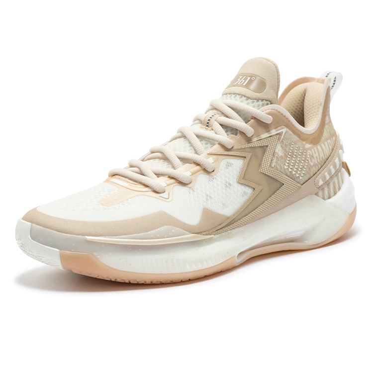 361° BIG3 5.0 Quick PRO Cushioned Wear-Resistant Coverage Low-Top Carbon Plate Basketball Shoes Men's White Gold купить в интернет-магазине Yoocart с быстрой доставкой по России.