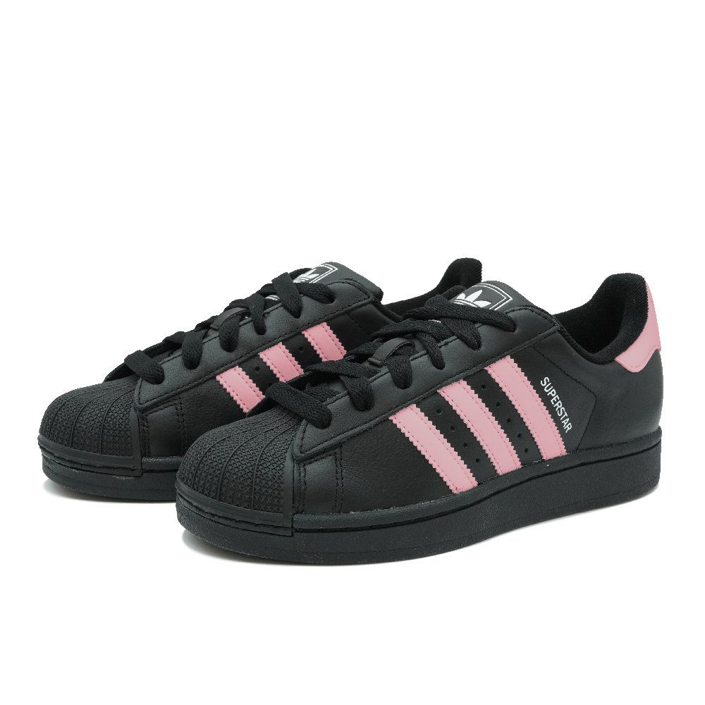 Adidas Originals Superstar 2 Anti Slip Wear Resistant Low Top Skateboard Shoes Unisex Black Pink