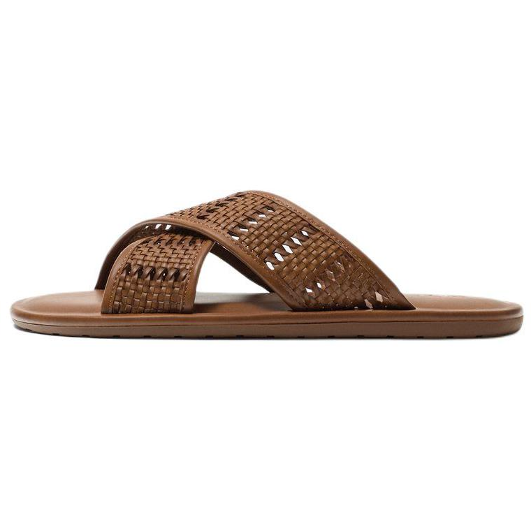 ZARA Abrasion Resistant Slide Slippers Men's Brown