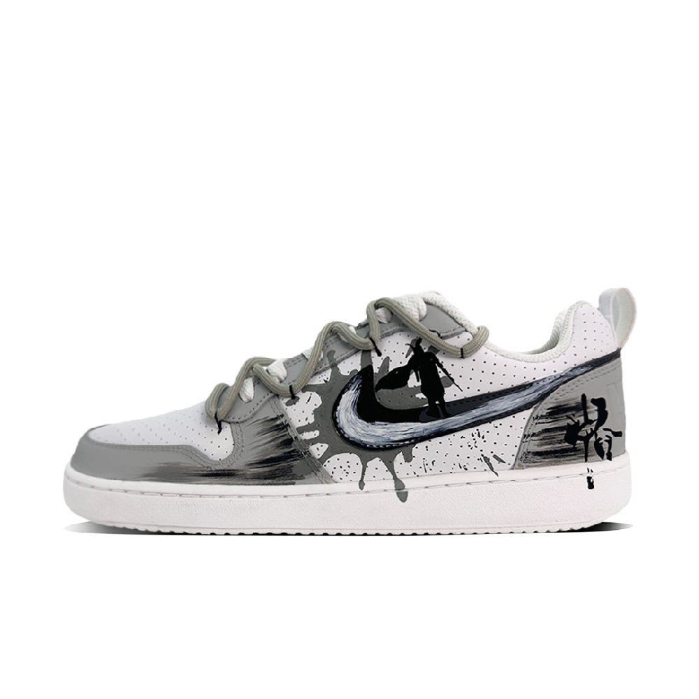 Nike Court Vision Coverage Slip Resistant And Abrasion Resistant Low Top Skateboard Shoes Men's Black