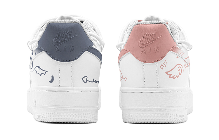 Nike Air Force 1 Air Force 1, Spring Refresh, Mismatched Graffiti Slip Resistant Low top Skateboard Shoes GS Pink Blue купить в интернет-магазине Yoocart с быстрой доставкой по России.