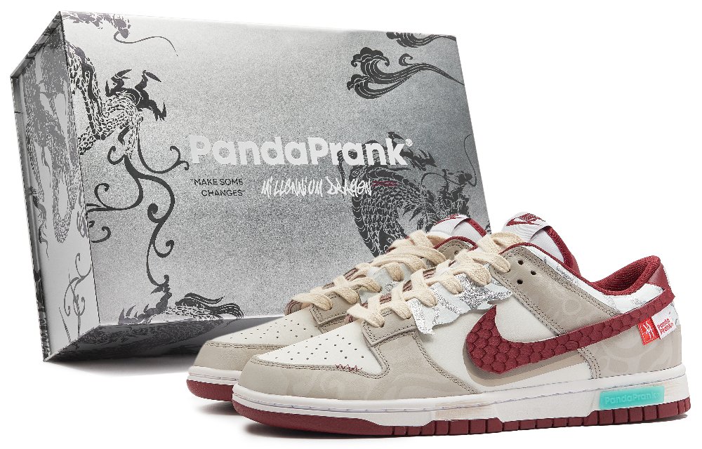 Nike Dunk Skateboard Shoes Men Low-Top White/Red