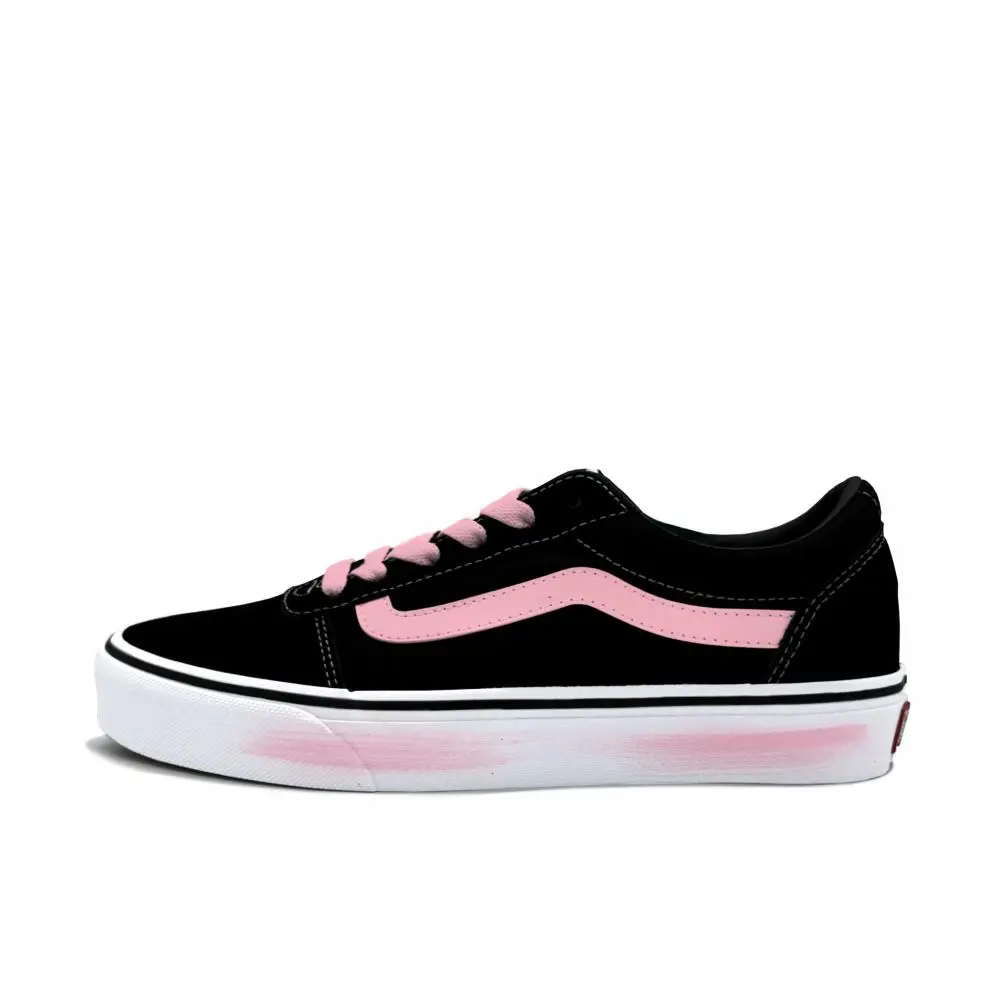 Vans Ward Abrasion Resistant Low Top Skateboard Shoes Women's Black Pink
