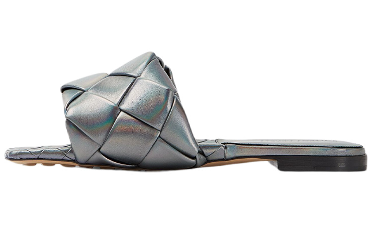 Bottega Veneta Lido Stylish Sandals Women's Gray Blue