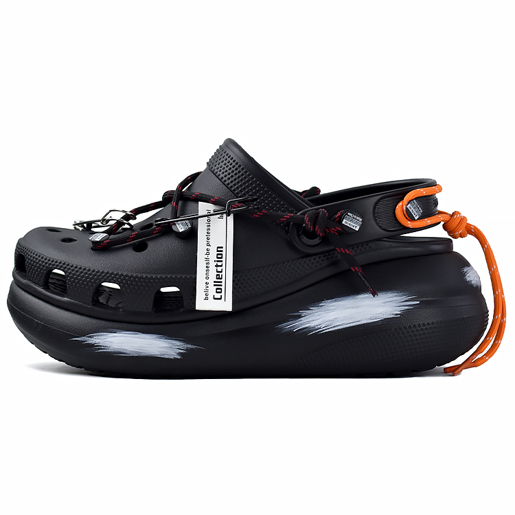 Crocs Urban Heavy Duty Classic Crush Clogs Unisex Black Orange Green