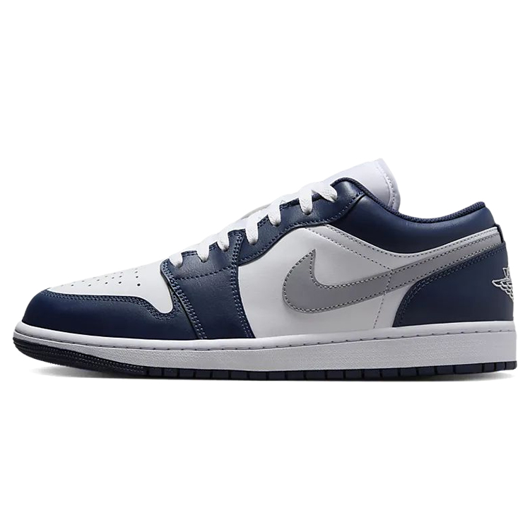 Jordan Air Jordan 1 Anti-Slip Wear-Resistant Low-Top Vintage Basketball Shoes Men's White Blue купить в интернет-магазине Yoocart с быстрой доставкой по России.