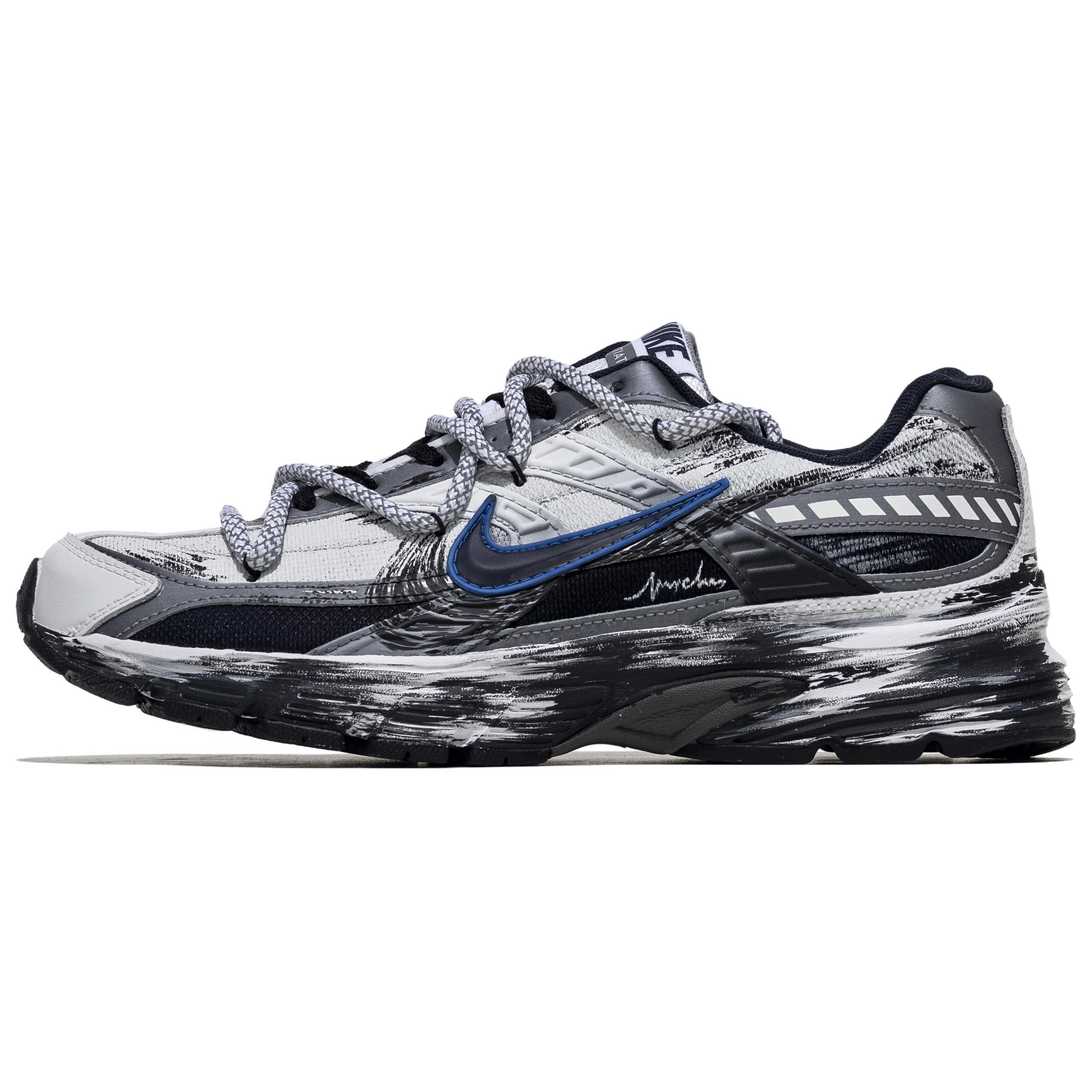 Nike Initiator Cushioning, Breathable, Supportive Low top Running Shoes Men's Black White