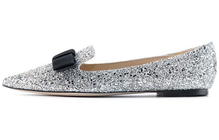 Jimmy Choo Gala Flat Shoes Women's Silver