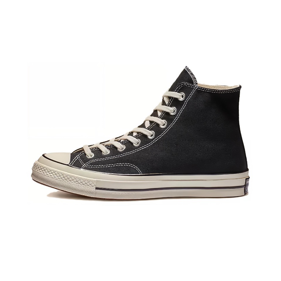 Converse 1970s Anti-Slip Wear-Resistant High-Top Canvas Shoes Unisex Black White