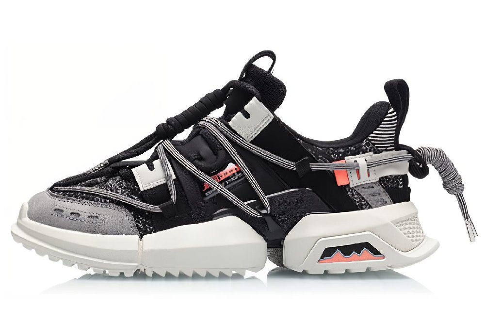 LiNing Chunky Sneakers Men's Low Top Black/White
