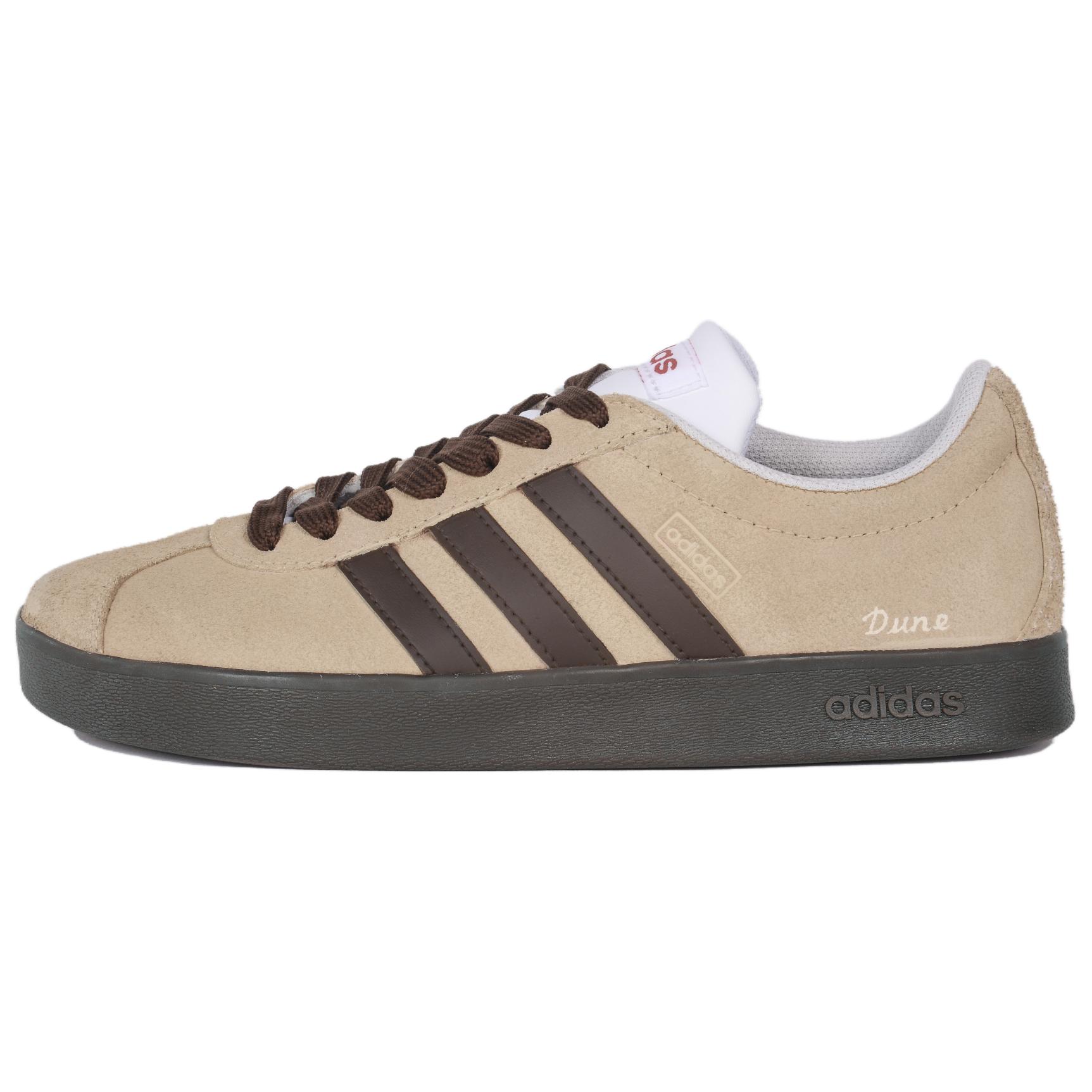 Adidas Neo Vl Court Apocalypse Dune Slip-Resistant Cushioning Wear-Resistant Low-Top Skateboard Shoes Unisex Brown