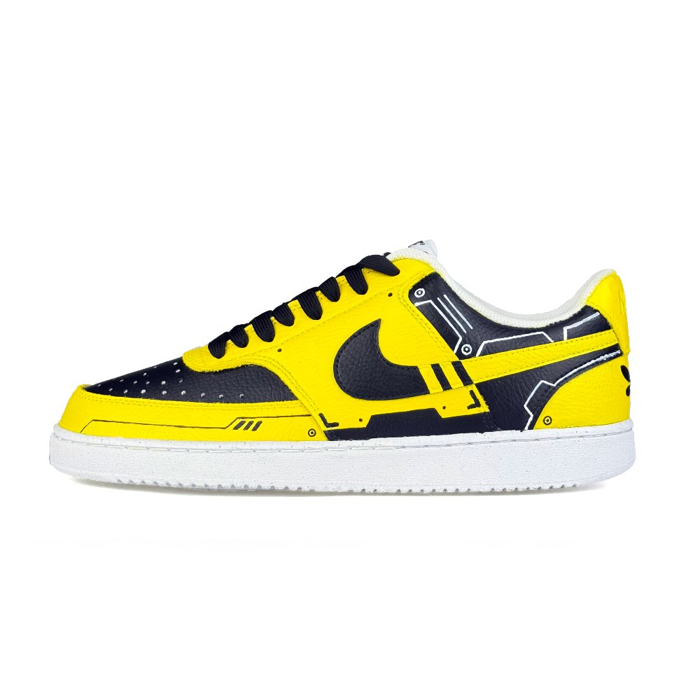 Nike Court Vision 1 Muko, Bumblebee Anti Slip Wear Resistant Low Top Skateboard Shoes Men's Yellow Black