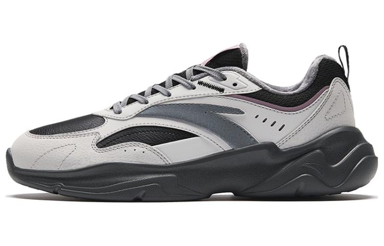 Anta Chaobai Gz Leather Upper Low-Top Casual Shoes Women's Gray