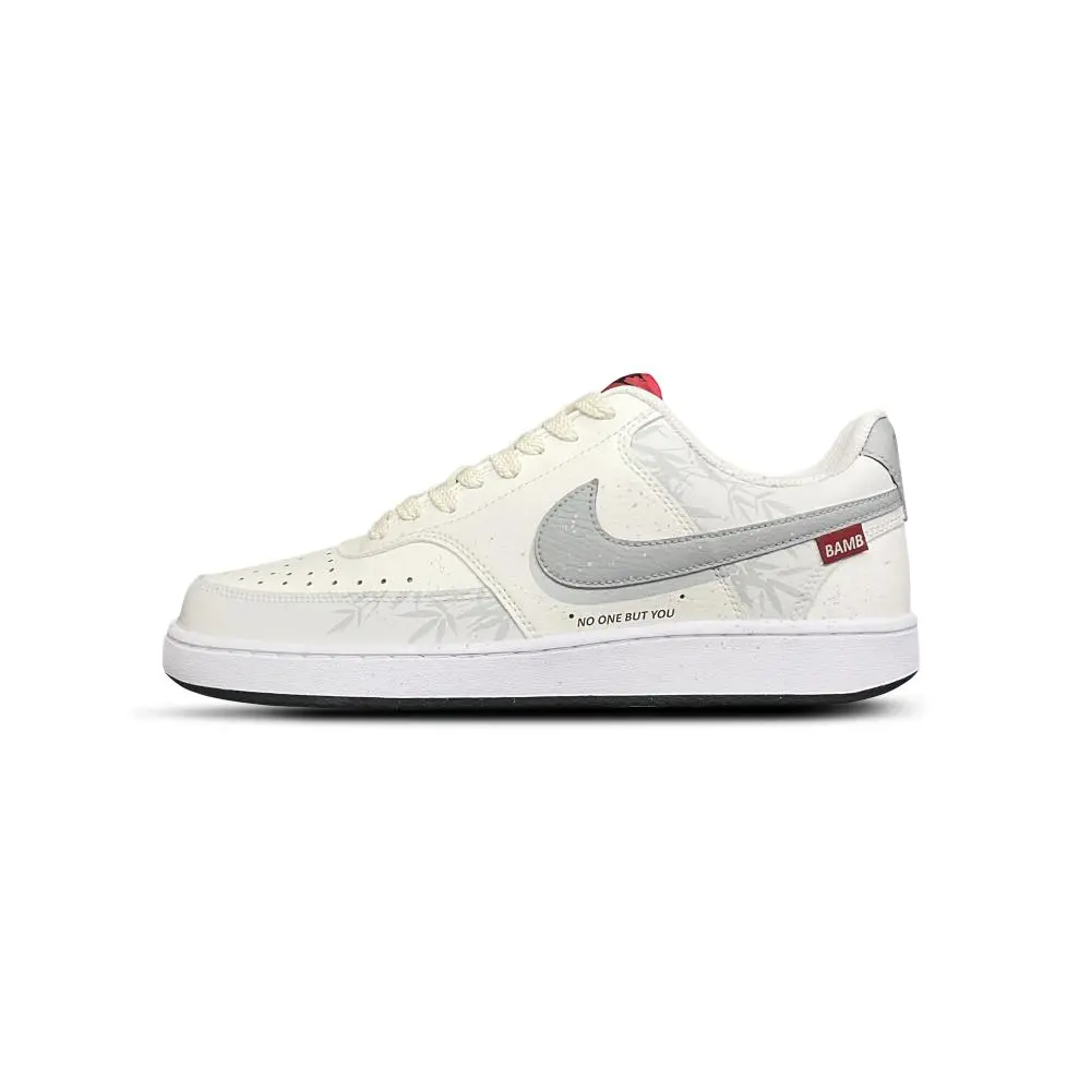 Nike Court Vision 1 Tower Rabbit Abrasion Resistant Low top Skateboard Shoes Men's Light Gray
