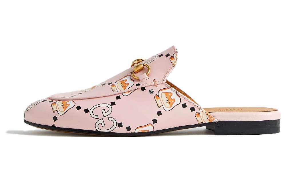 GUCCI Princetown Wrap-toe Slippers Women's Light Pink