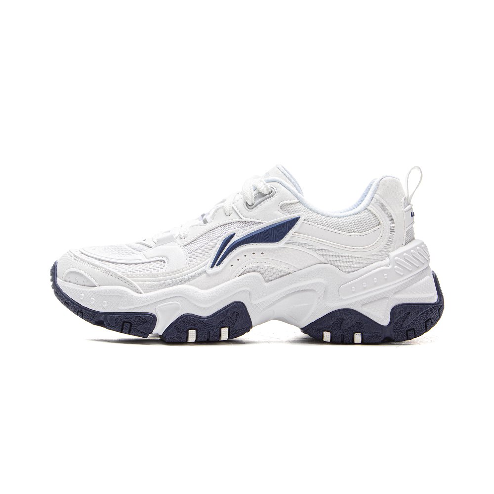 LiNing Brown Sugar Shock Absorbers Slip Resistant Breathable Low Top Casual Shoes Women's White